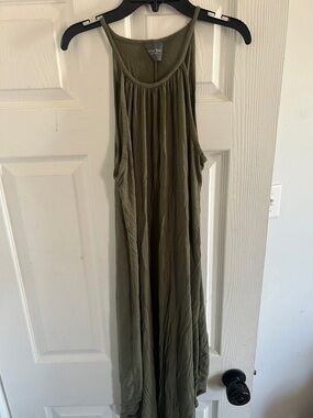 Olivia Rae Olive Green Sleeveless Maxi Dress